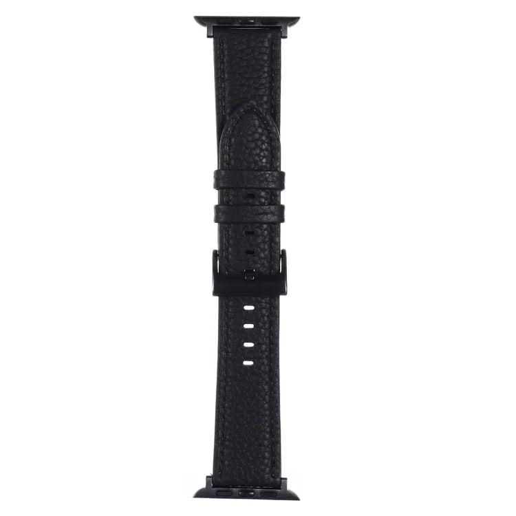 Dây đồng hồ da họa tiết Litchi cho Apple Watch Series, 7 45mm / 6&SE&5&4 44mm / 3&2&1 42mm, 7 41mm / 6&SE&5&4 40mm / 3&2&1 38mm