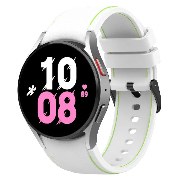 Dây đồng hồ silicone họa tiết da, Dành cho Samsung Galaxy Watch5 / Watch5 Pro / Watch4