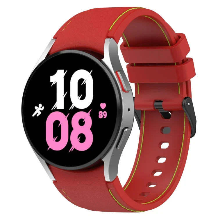 Dây đồng hồ silicone họa tiết da, Dành cho Samsung Galaxy Watch5 / Watch5 Pro / Watch4