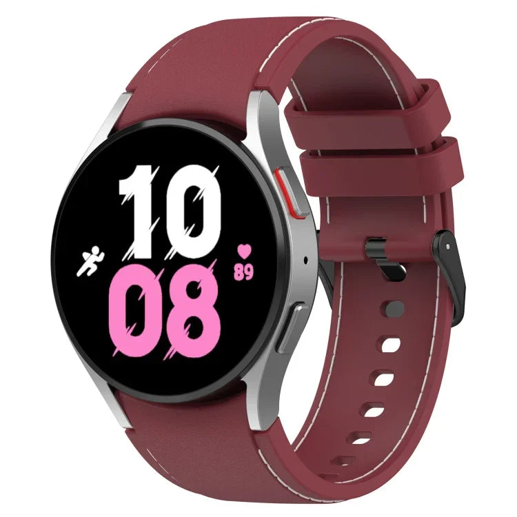 Dây đồng hồ silicone họa tiết da, Dành cho Samsung Galaxy Watch5 / Watch5 Pro / Watch4