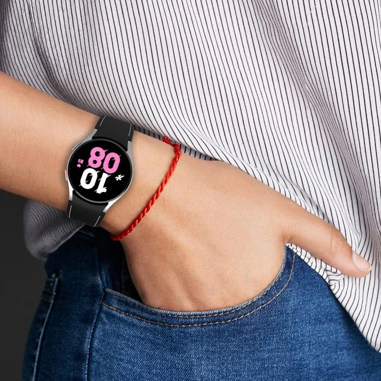 Dây đồng hồ silicone họa tiết da, Dành cho Samsung Galaxy Watch5 / Watch5 Pro / Watch4