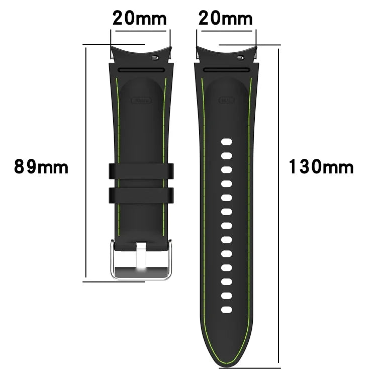 Dây đồng hồ silicone họa tiết da, Dành cho Samsung Galaxy Watch5 / Watch5 Pro / Watch4