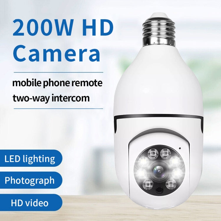 Camera bóng đèn HD 2MP A6 WiFi hỗ trợ phát hiện chuyển động/âm thanh hai chiều/tầm nhìn ban đêm/thẻ TF, Không kèm thẻ nhớ