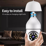 Camera bóng đèn HD 2MP A6 WiFi hỗ trợ phát hiện chuyển động/âm thanh hai chiều/tầm nhìn ban đêm/thẻ TF, Không kèm thẻ nhớ