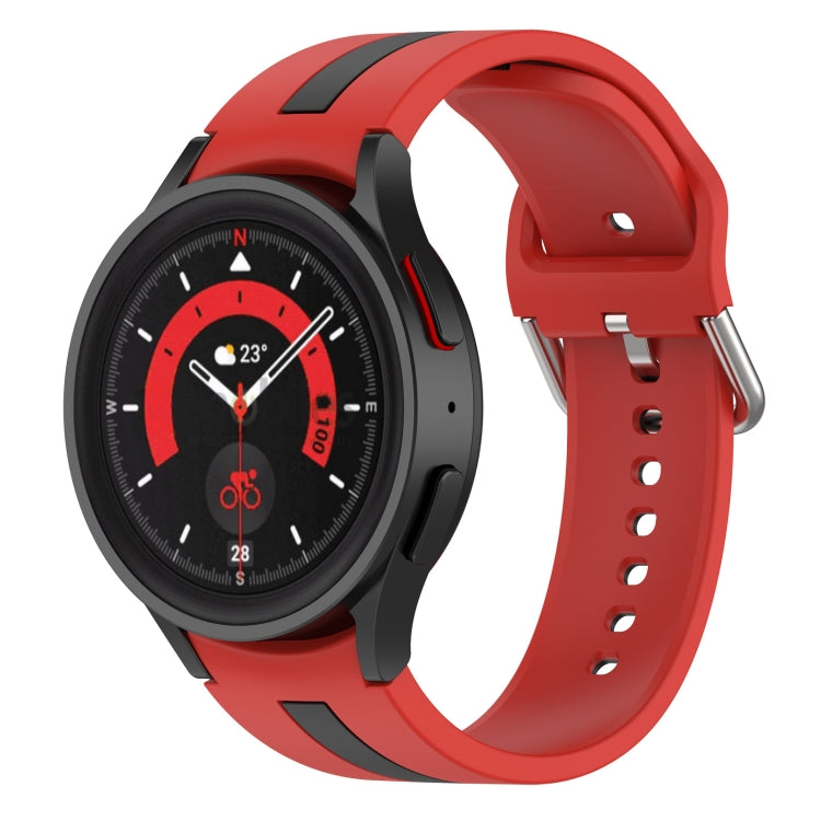 Dây đồng hồ silicone sọc hai màu, dành cho Samsung Galaxy Watch5 / Watch5 Pro