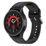 Dây đồng hồ silicone sọc hai màu, dành cho Samsung Galaxy Watch5 / Watch5 Pro