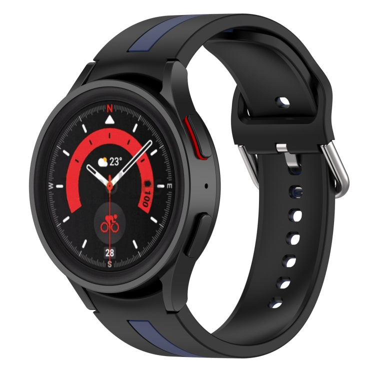 Dây đồng hồ silicone sọc hai màu, dành cho Samsung Galaxy Watch5 / Watch5 Pro