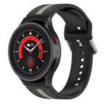 Dây đồng hồ silicone sọc hai màu, dành cho Samsung Galaxy Watch5 / Watch5 Pro