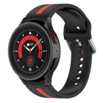 Dây đồng hồ silicone sọc hai màu, dành cho Samsung Galaxy Watch5 / Watch5 Pro