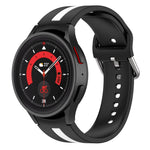 Dây đồng hồ silicone sọc hai màu, dành cho Samsung Galaxy Watch5 / Watch5 Pro