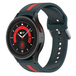 Dây đồng hồ silicone sọc hai màu, dành cho Samsung Galaxy Watch5 / Watch5 Pro