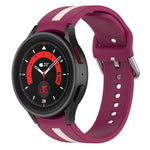 Dây đồng hồ silicone sọc hai màu, dành cho Samsung Galaxy Watch5 / Watch5 Pro