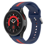 Dây đồng hồ silicone sọc hai màu, dành cho Samsung Galaxy Watch5 / Watch5 Pro