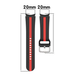 Dây đồng hồ silicone sọc hai màu, dành cho Samsung Galaxy Watch5 / Watch5 Pro