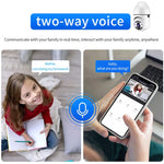 Camera WiFi bóng đèn HD 2MP A6 hỗ trợ phát hiện chuyển động/âm thanh hai chiều/tầm nhìn ban đêm/thẻ TF, Kèm thẻ nhớ 16G