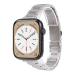 Dây đồng hồ kim loại ba hạt cho Apple Watch Series, 7 45mm / 6&SE&5&4 44mm / 3&2&1 42mm, 7 41mm / 6&SE&5&4 40mm / 3&2&1 38mm