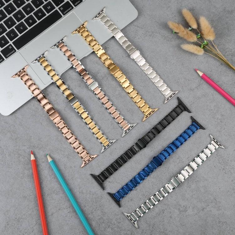 Dây đồng hồ kim loại ba hạt cho Apple Watch Series, 7 45mm / 6&SE&5&4 44mm / 3&2&1 42mm, 7 41mm / 6&SE&5&4 40mm / 3&2&1 38mm