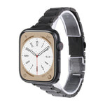 Dây đồng hồ kim loại ba hạt cho Apple Watch Series, 7 45mm / 6&SE&5&4 44mm / 3&2&1 42mm, 7 41mm / 6&SE&5&4 40mm / 3&2&1 38mm