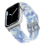 Dây đồng hồ silicone mờ trong suốt cho Apple Watch Series, 7 45mm / 6&SE&5&4 44mm / 3&2&1 42mm, 7 41mm / 6&SE&5&4 40mm / 3&2&1 38mm