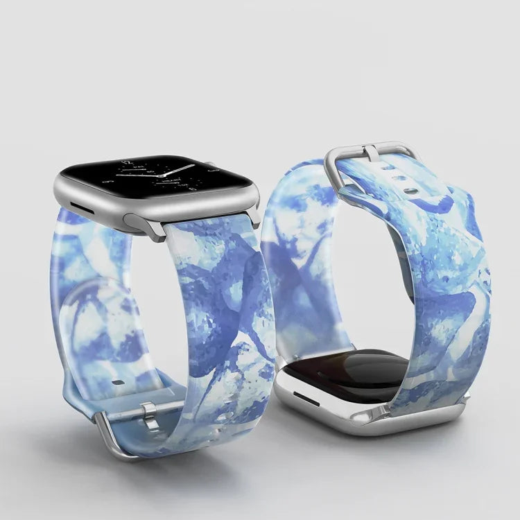 Dây đồng hồ silicone mờ trong suốt cho Apple Watch Series, 7 45mm / 6&SE&5&4 44mm / 3&2&1 42mm, 7 41mm / 6&SE&5&4 40mm / 3&2&1 38mm