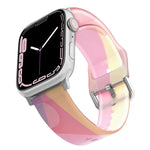 Dây đồng hồ silicone mờ trong suốt cho Apple Watch Series, 7 45mm / 6&SE&5&4 44mm / 3&2&1 42mm, 7 41mm / 6&SE&5&4 40mm / 3&2&1 38mm