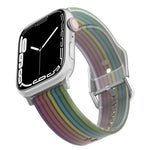 Dây đồng hồ silicone mờ trong suốt cho Apple Watch Series, 7 45mm / 6&SE&5&4 44mm / 3&2&1 42mm, 7 41mm / 6&SE&5&4 40mm / 3&2&1 38mm