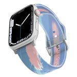 Dây đồng hồ silicone mờ trong suốt cho Apple Watch Series, 7 45mm / 6&SE&5&4 44mm / 3&2&1 42mm, 7 41mm / 6&SE&5&4 40mm / 3&2&1 38mm