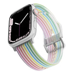 Dây đồng hồ silicone mờ trong suốt cho Apple Watch Series, 7 45mm / 6&SE&5&4 44mm / 3&2&1 42mm, 7 41mm / 6&SE&5&4 40mm / 3&2&1 38mm