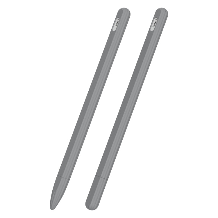 Ốp bút cảm ứng silicone lỏng sọc 3 trong 1 với hai nắp đầu bút, dành cho Apple Pencil 1, dành cho Apple Pencil 2