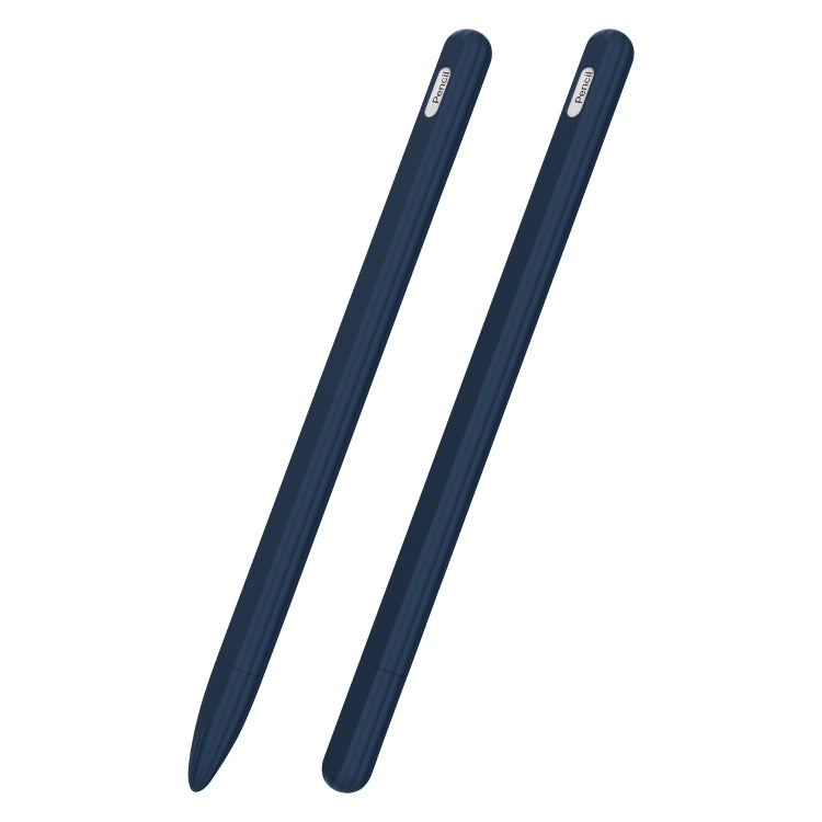 Ốp bút cảm ứng silicone lỏng sọc 3 trong 1 với hai nắp đầu bút, dành cho Apple Pencil 1, dành cho Apple Pencil 2