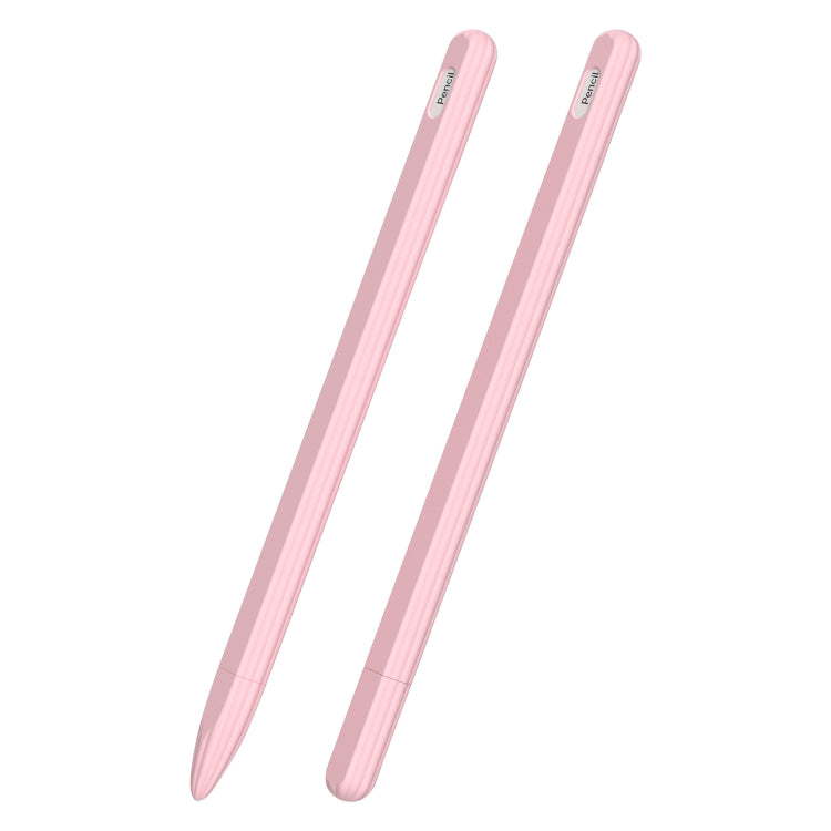 Ốp bút cảm ứng silicone lỏng sọc 3 trong 1 với hai nắp đầu bút, dành cho Apple Pencil 1, dành cho Apple Pencil 2