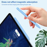 Ốp bút cảm ứng silicone lỏng sọc 3 trong 1 với hai nắp đầu bút, dành cho Apple Pencil 1, dành cho Apple Pencil 2