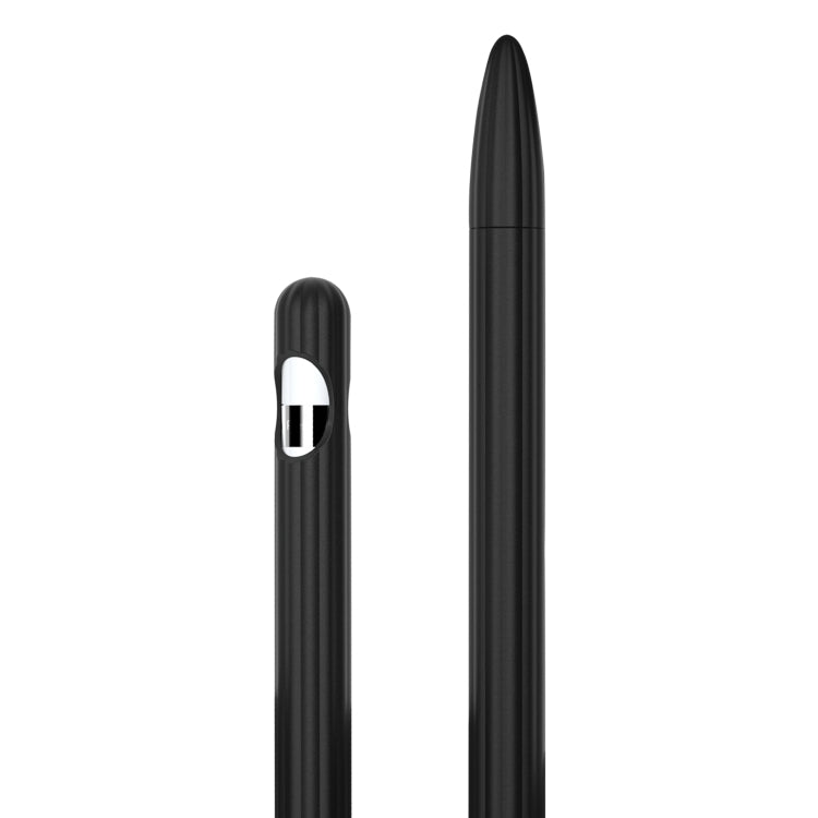 Ốp bút cảm ứng silicone lỏng sọc 3 trong 1 với hai nắp đầu bút, dành cho Apple Pencil 1, dành cho Apple Pencil 2