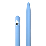 Ốp bút cảm ứng silicone lỏng sọc 3 trong 1 với hai nắp đầu bút, dành cho Apple Pencil 1, dành cho Apple Pencil 2