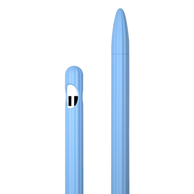 Ốp bút cảm ứng silicone lỏng sọc 3 trong 1 với hai nắp đầu bút, dành cho Apple Pencil 1, dành cho Apple Pencil 2