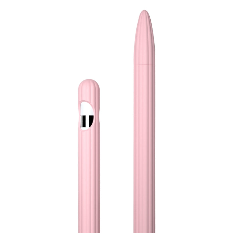 Ốp bút cảm ứng silicone lỏng sọc 3 trong 1 với hai nắp đầu bút, dành cho Apple Pencil 1, dành cho Apple Pencil 2