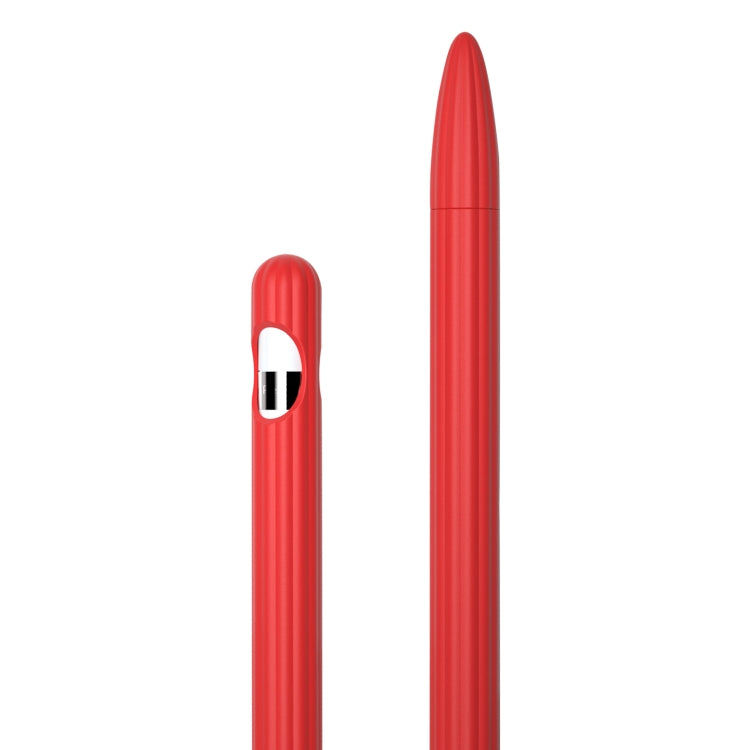 Ốp bút cảm ứng silicone lỏng sọc 3 trong 1 với hai nắp đầu bút, dành cho Apple Pencil 1, dành cho Apple Pencil 2
