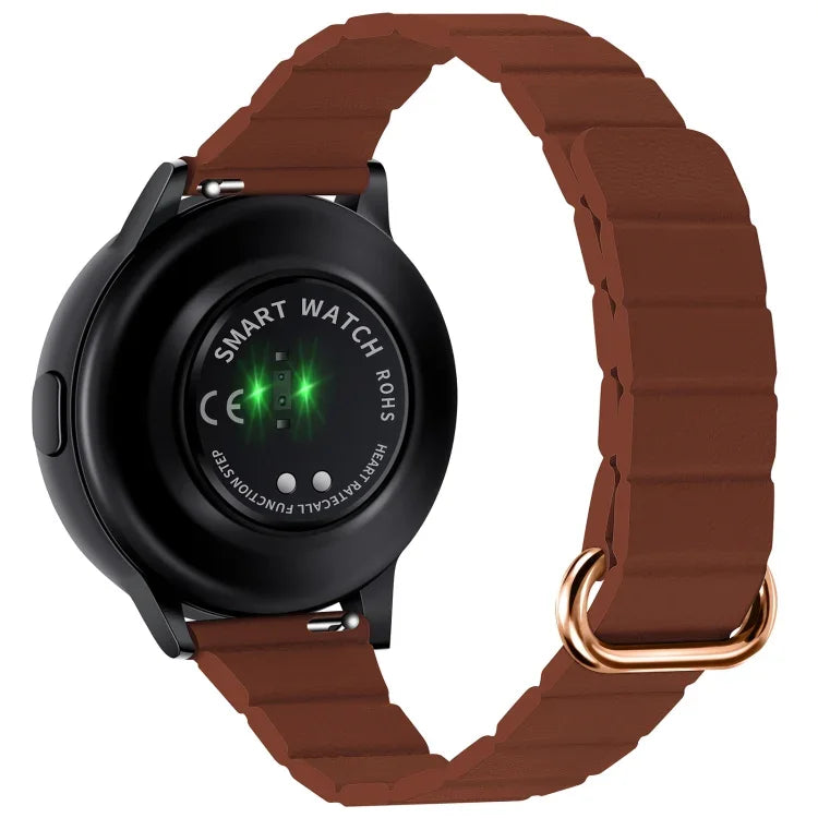 Dây đồng hồ da khóa nam châm 22mm, dành cho Samsung Galaxy Watch3 45mm