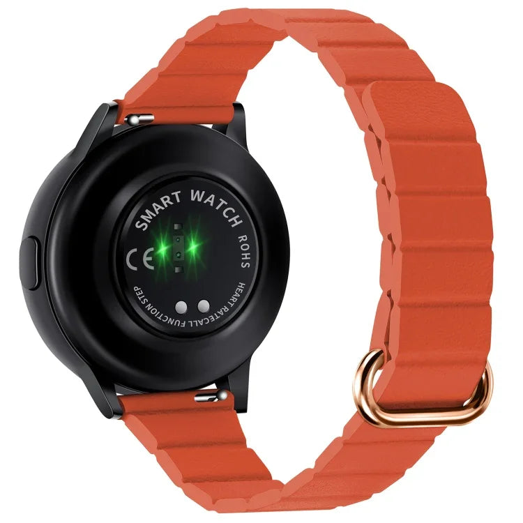 Dây đồng hồ da khóa nam châm 22mm, dành cho Samsung Galaxy Watch3 45mm