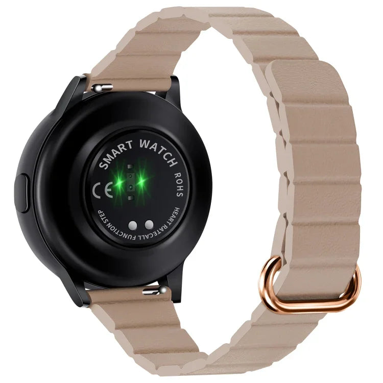 Dây đồng hồ da khóa nam châm 22mm, dành cho Samsung Galaxy Watch3 45mm