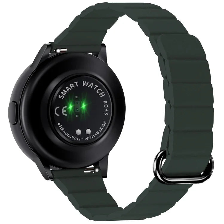 Dây đồng hồ da khóa nam châm 22mm, dành cho Samsung Galaxy Watch3 45mm