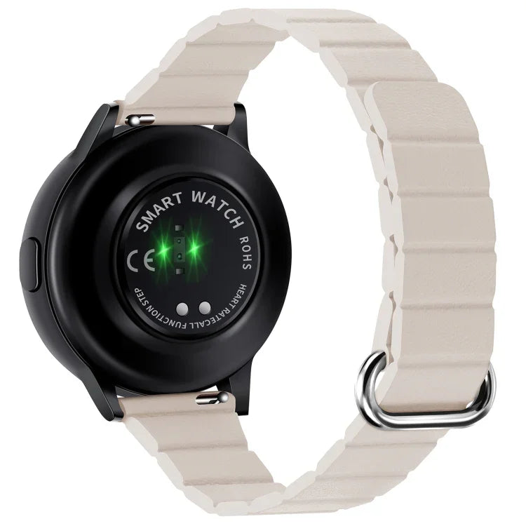 Dây đồng hồ da khóa nam châm 22mm, dành cho Samsung Galaxy Watch3 45mm