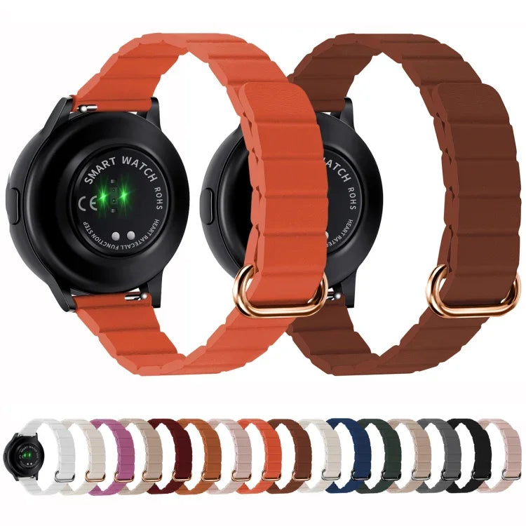 Dây đồng hồ da khóa nam châm 22mm, dành cho Samsung Galaxy Watch3 45mm