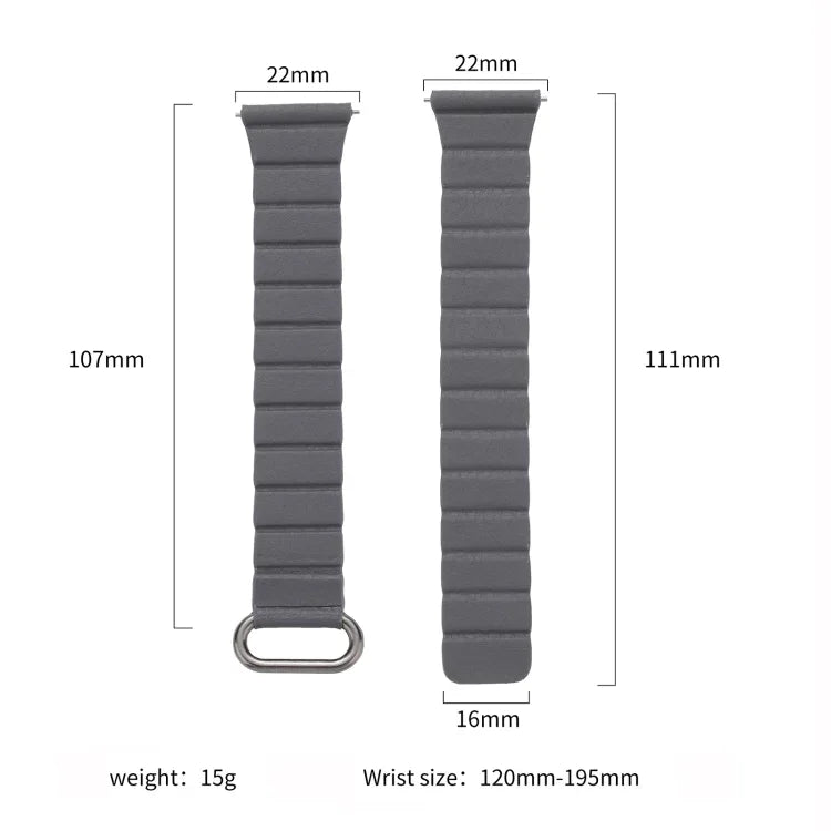 Dây đồng hồ da khóa nam châm 22mm, dành cho Samsung Galaxy Watch3 45mm