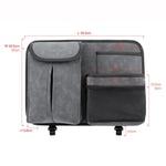 2 PCS Car Seat Back Hanging Bag Sheepskin Leather Storage Bag With Hook