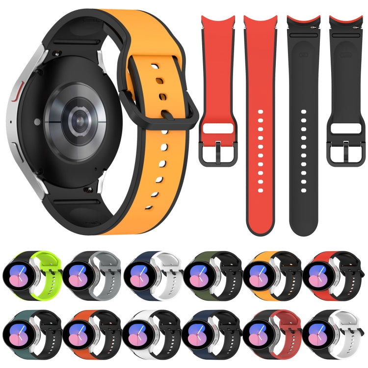 Dây đồng hồ silicone hai màu, dành cho Samsung Galaxy Watch4 Classic 46mm / Watch4 44mm, dành cho Samsung Galaxy Watch4 Classic 42mm / Watch4 40mm, dành cho Samsung Galaxy Watch5 Pro / Watch5