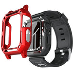 Bộ dây đồng hồ silicone quân đội + ốp đồng hồ, Dành cho Apple Watch Series 9/8/7 45mm, Dành cho Apple Watch Series 9/8/7 41mm