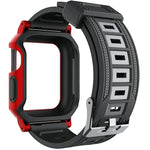 Bộ dây đồng hồ silicone quân đội + ốp đồng hồ, Dành cho Apple Watch Series 9/8/7 45mm, Dành cho Apple Watch Series 9/8/7 41mm