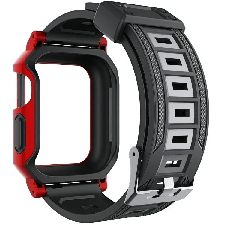 Bộ dây đồng hồ silicone quân đội + ốp đồng hồ, Dành cho Apple Watch Series 9/8/7 45mm, Dành cho Apple Watch Series 9/8/7 41mm