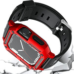 Bộ dây đồng hồ silicone quân đội + ốp đồng hồ, Dành cho Apple Watch Series 9/8/7 45mm, Dành cho Apple Watch Series 9/8/7 41mm